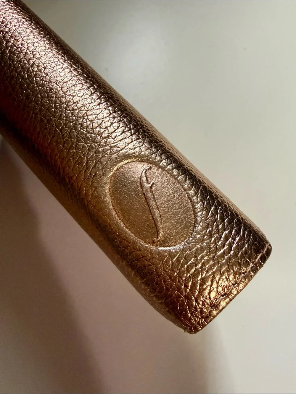 RARE Metallic Rose Gold Leather Personal Filofax Finsbury